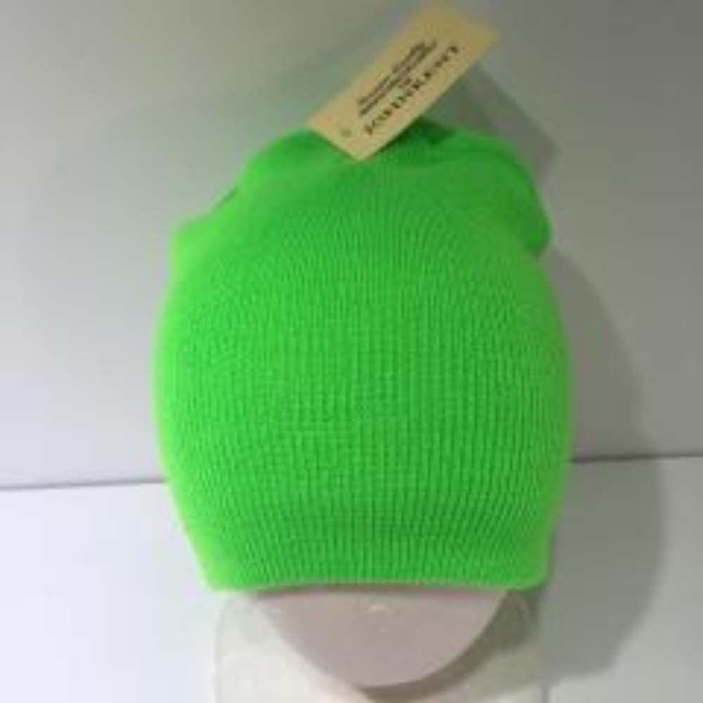 John Kent Plain Green Beanie Winter Ski Hat Cap
